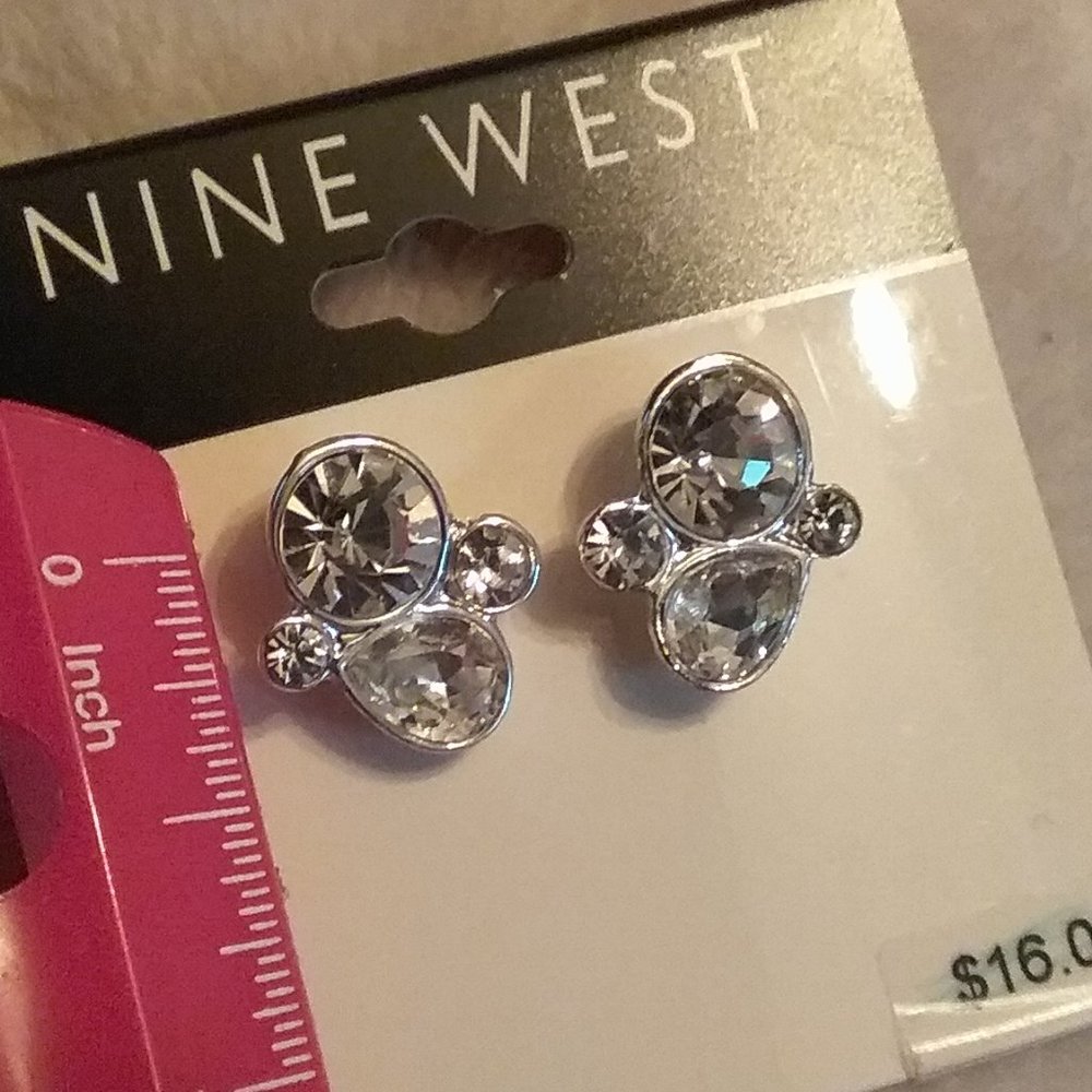Nine West Rinestone Post Earrings - Picture 3 of 3